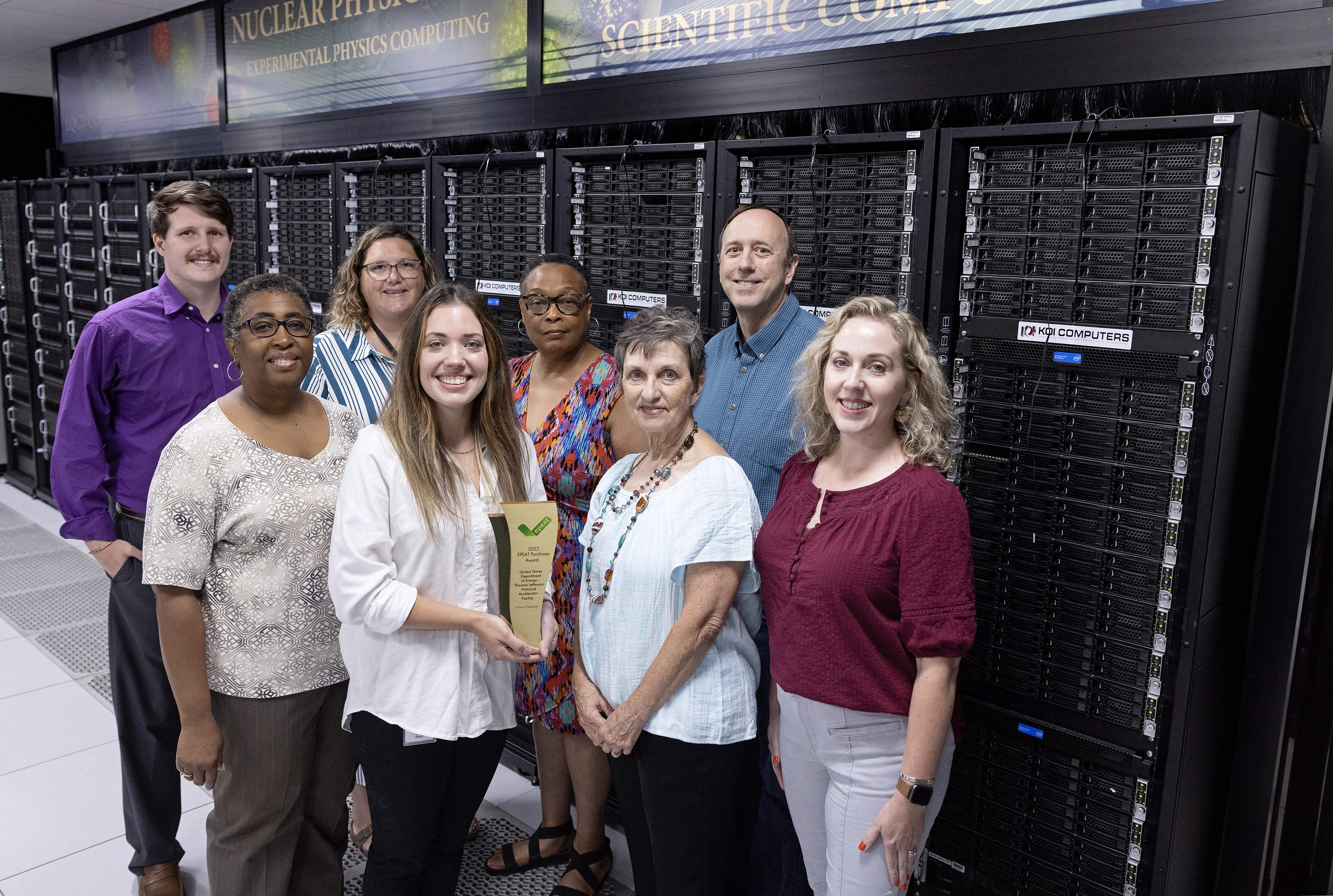 EPEAT Award Group, (l-r) Davis Wright, Denise Leary-Stith, Crystal Brinkman, Aubrie Davie, Renee Carter, Barbara Rice, Kelvin Edwards, Jessica Perry         